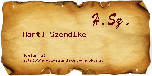 Hartl Szendike névjegykártya